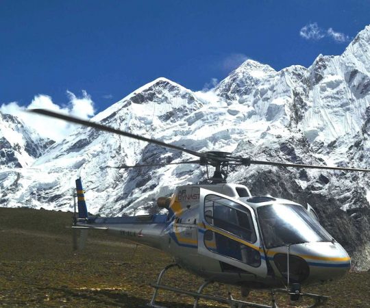 helicopter ride to Everest base camp